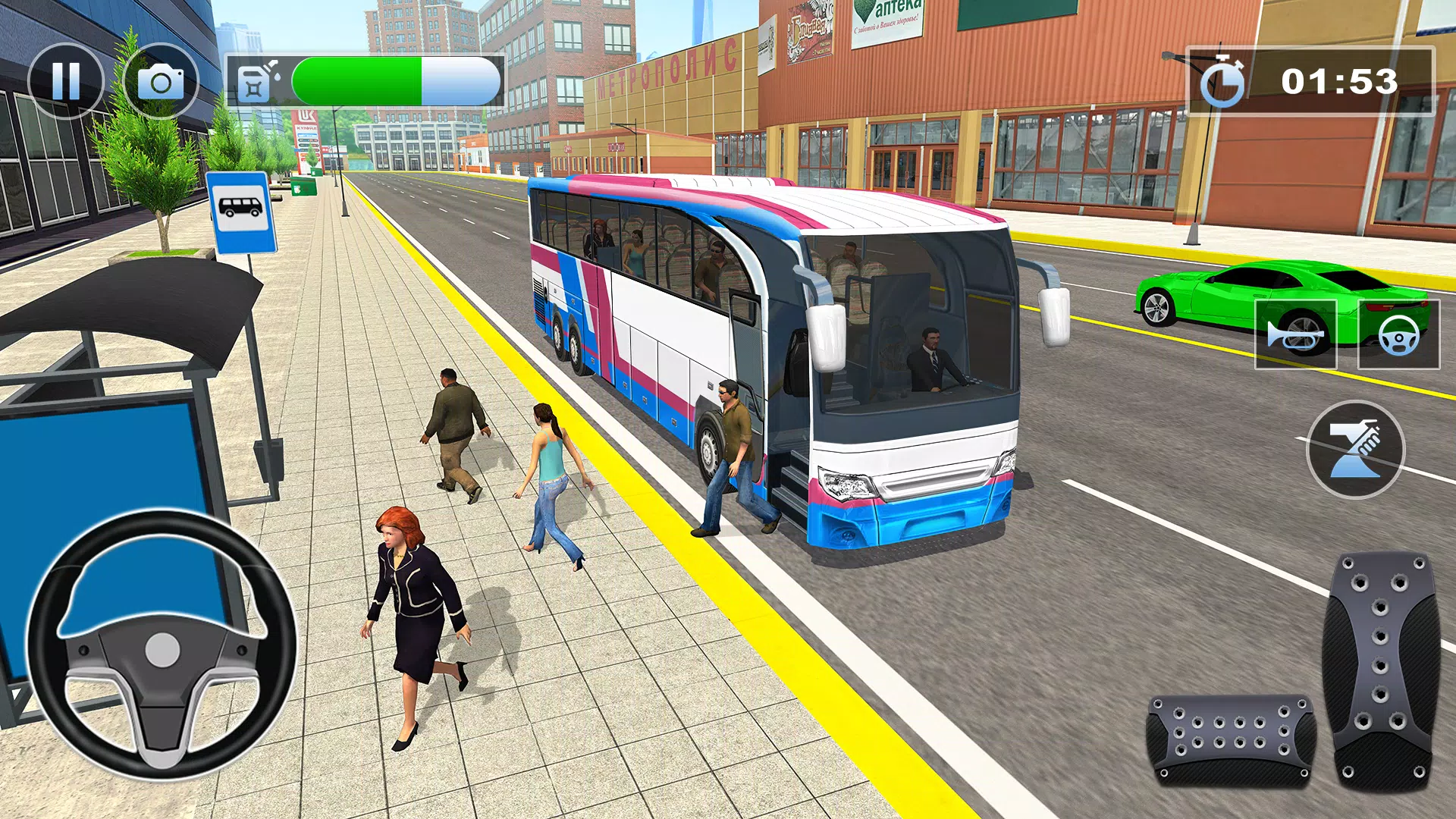 Bus Simulator : 3D Bus Games Tangkapan skrin 4