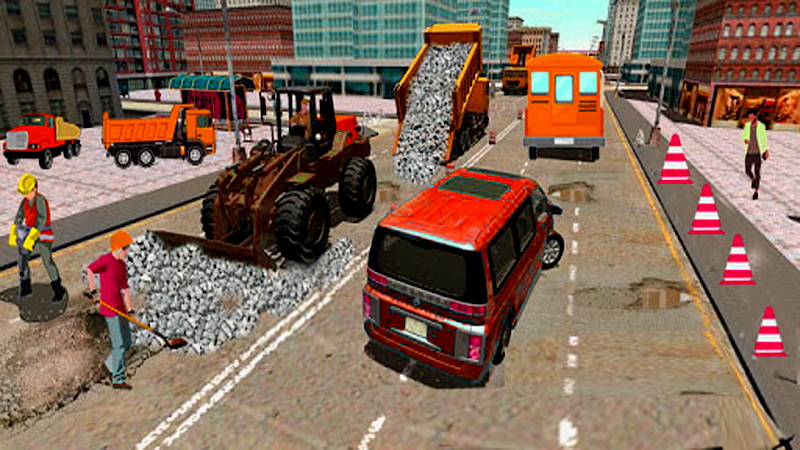 Highway road construction game Captura de tela 2