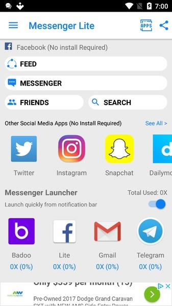 Messenger Pro Lite for Messages スクリーンショット 1