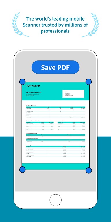 Schermata Adobe Scan: PDF Scanner, OCR Mod 2
