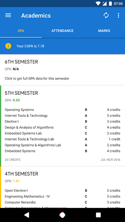 WebSIS Screenshot 2