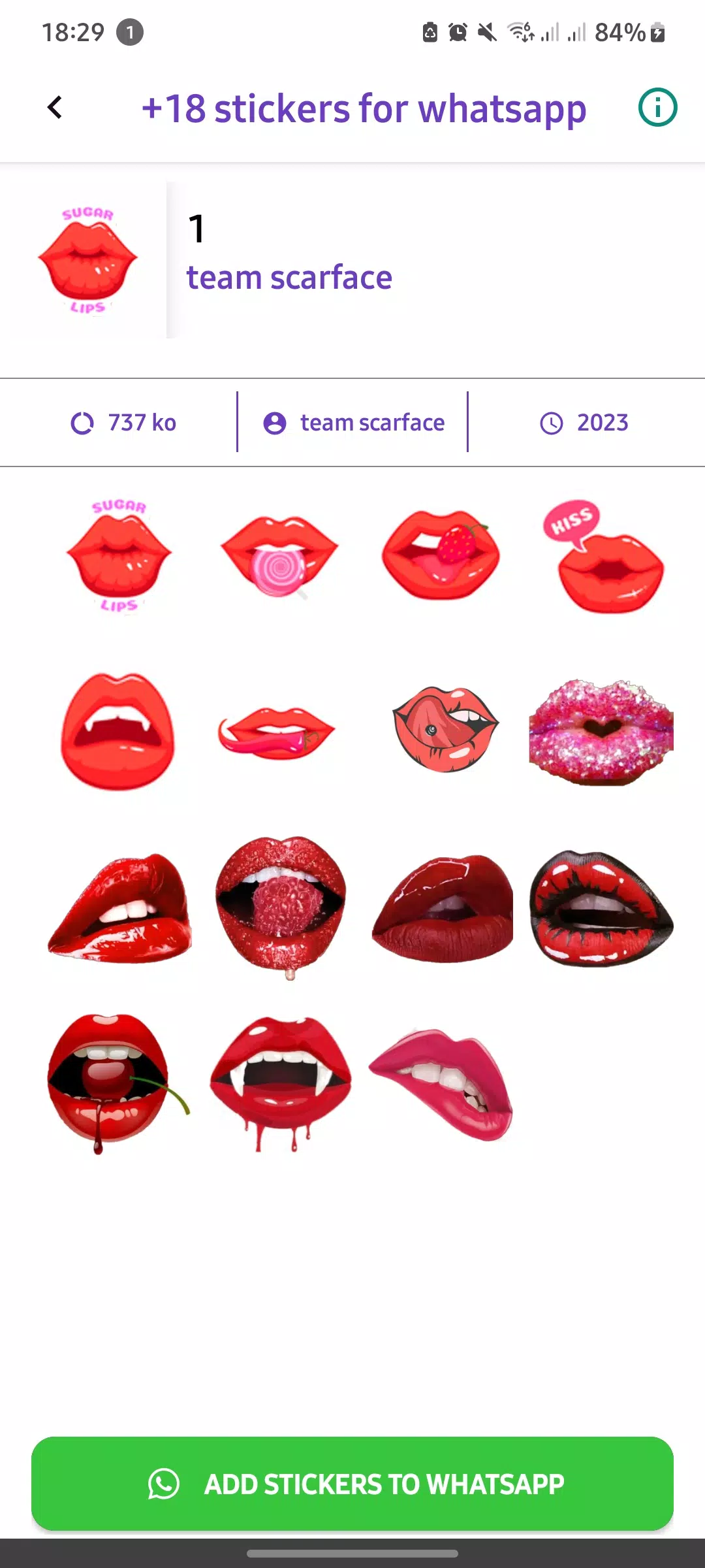 +18 Stickers For WhatsApp Captura de tela 1