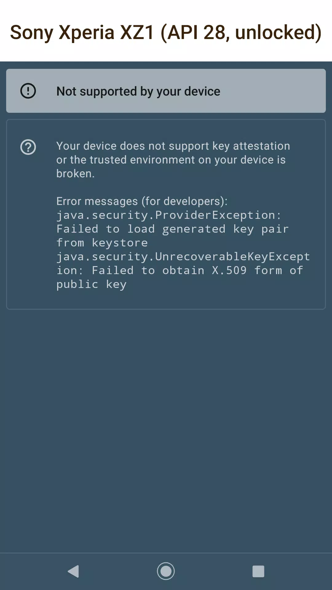 Key Attestation Demo Screenshot 4