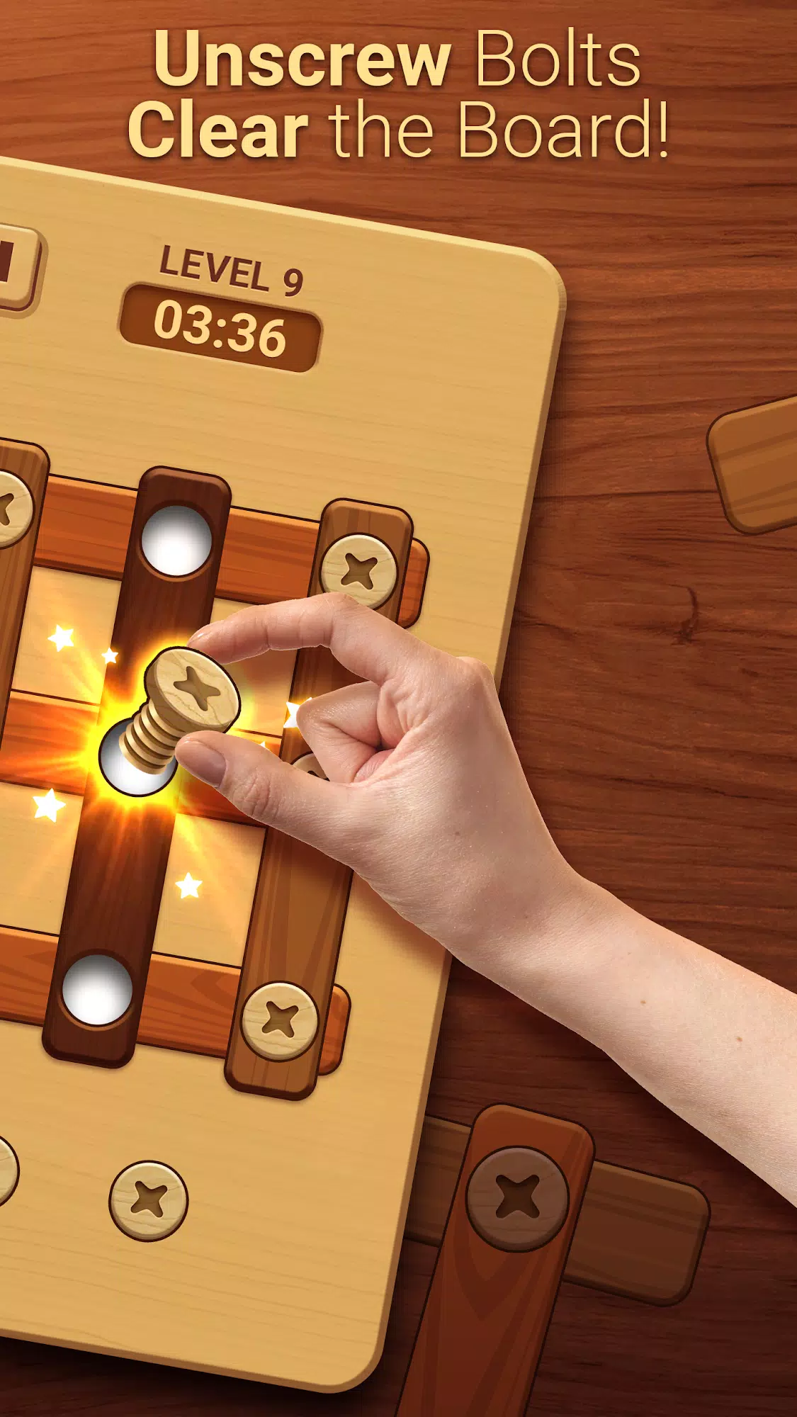 Woodle - Wood Screw Puzzle Captura de tela 2