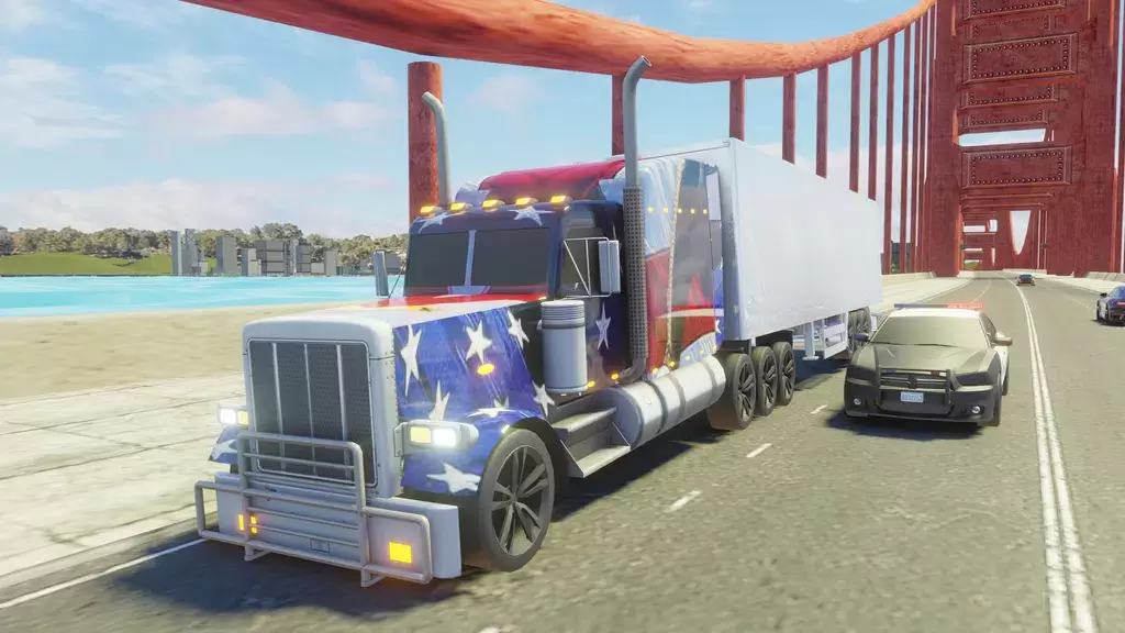 Usa Truck Simulator Car Games Скриншот 1