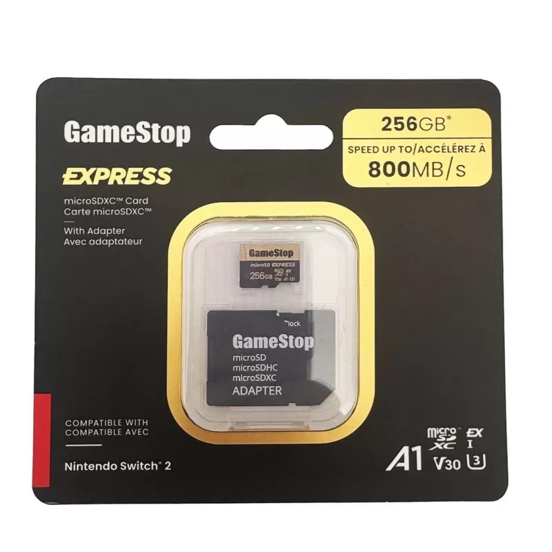 GameStop pedida por las tarjetas MicroSD Express para el lanzamiento de Switch 2