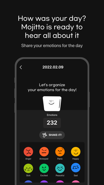 Mojitto - Daily Emoji Diary Ảnh chụp màn hình 3