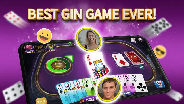 Gin Rummy Elite: Online Game Zrzut ekranu 1