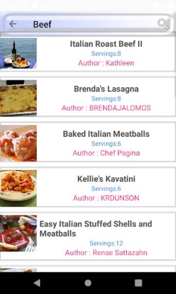 Italian Meal Recipes Captura de pantalla 4