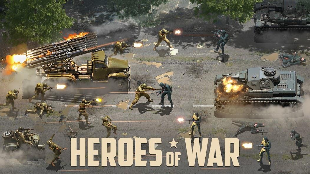 Heroes of War: Idle army game Mod Screenshot 1