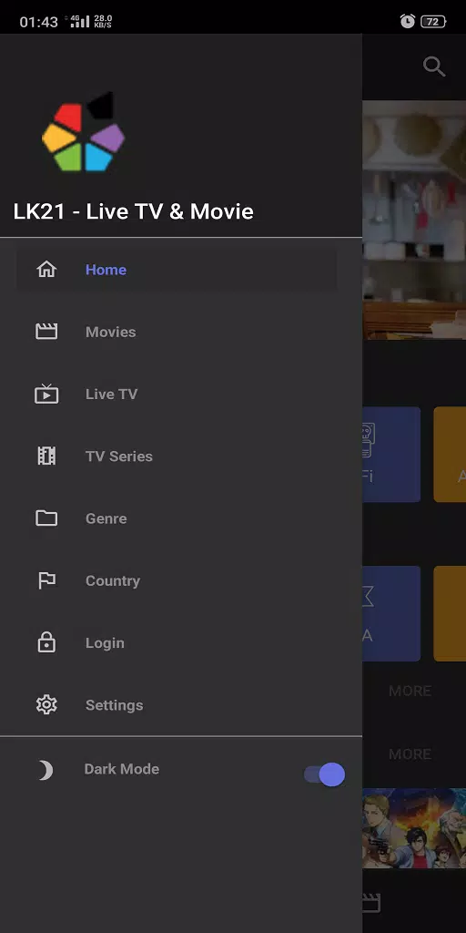 LK21 XXI - Live TV,  Movie  & Drama HD Sub Indo 스크린샷 1