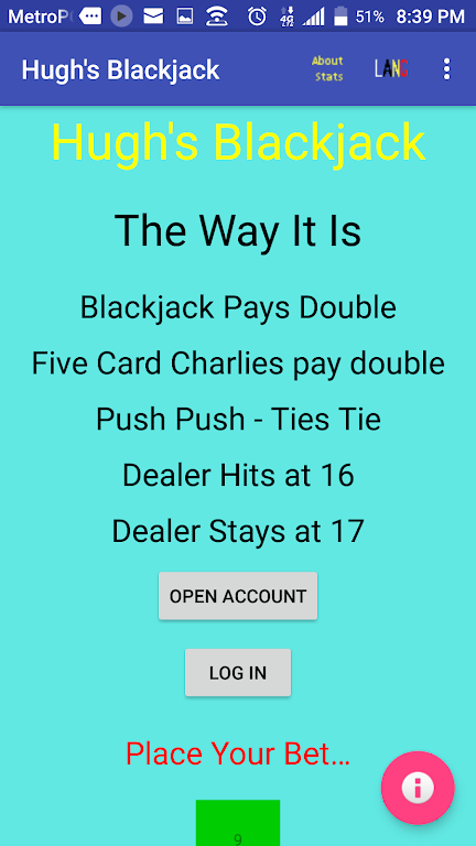 Hugh’s Blackjack ဖန်သားပြင်ဓာတ်ပုံ 1