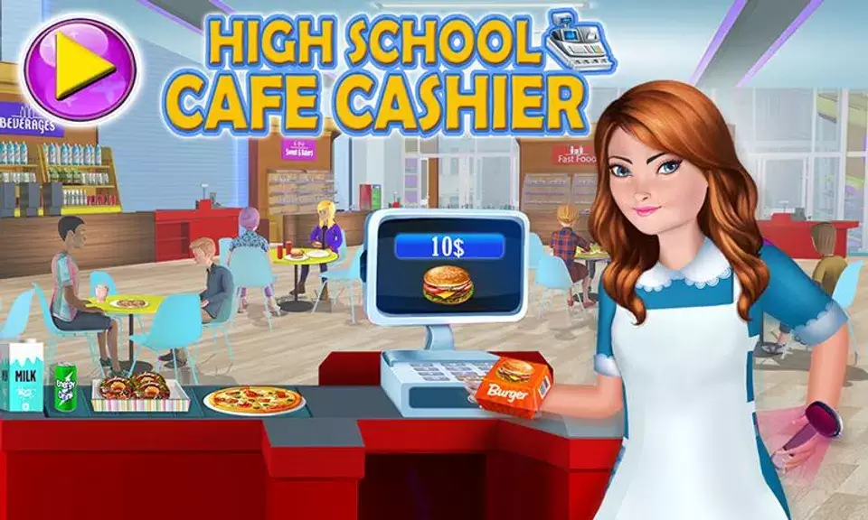 High School Cafe Cashier Games Schermafbeelding 4