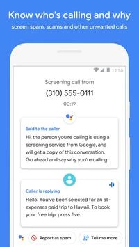 Google 開發的「電話」- 來電顯示和騷擾電話阻擋功能應用截圖第2張