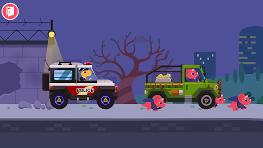 Dinosaur Police Car kids Games Tangkapan skrin 1