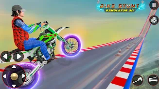 Bike Stunt 3D Simulator Games Captura de pantalla 4