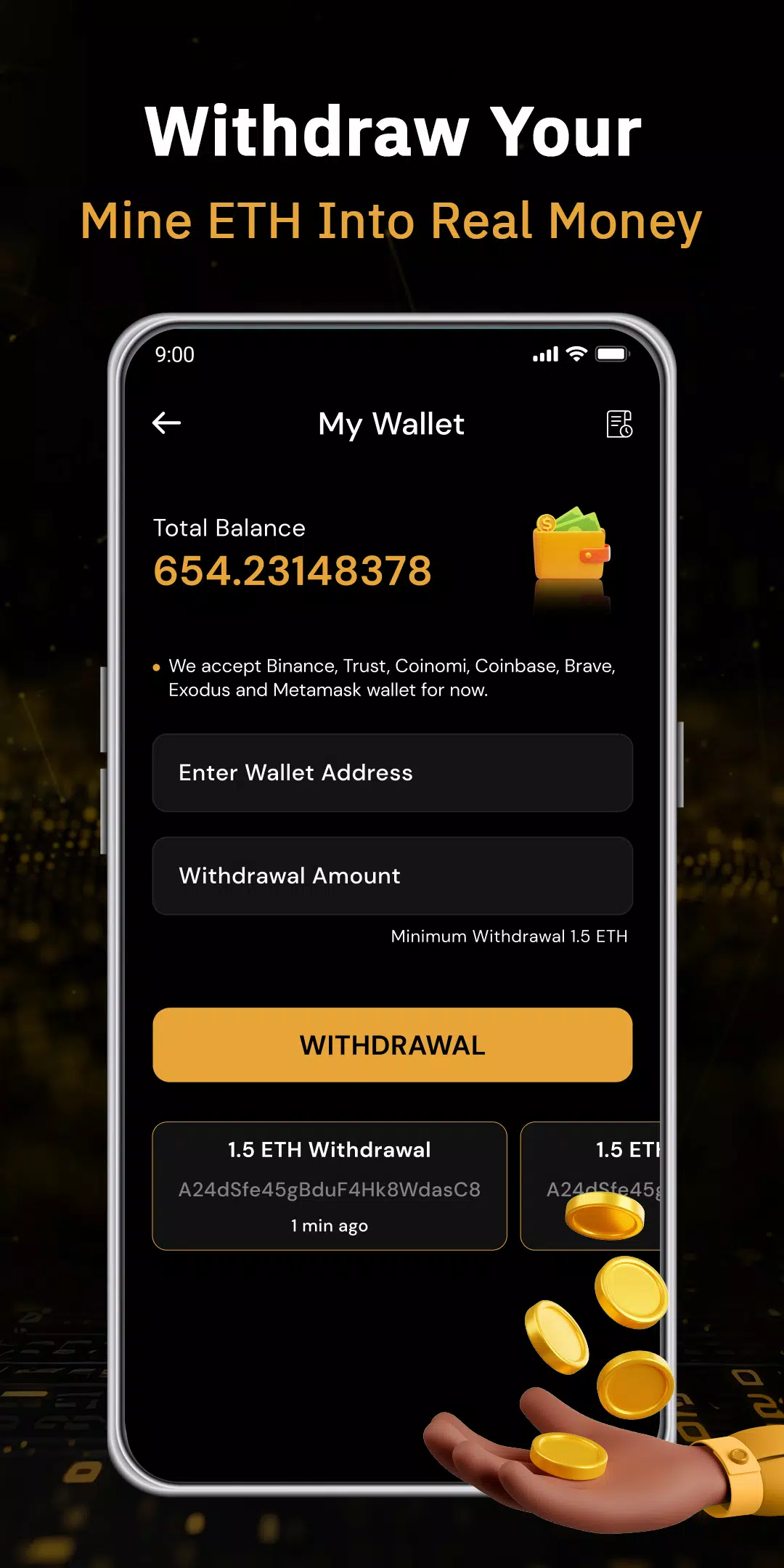 ETH Cloud Miner- Earn Ethereum應用截圖第3張