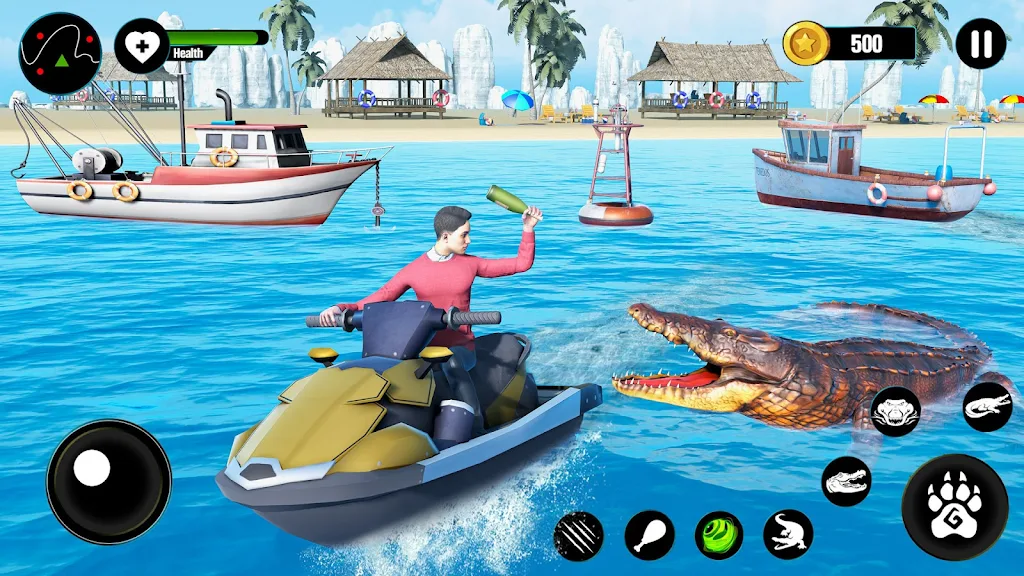 Crocodile Attack Animal games ဖန်သားပြင်ဓာတ်ပုံ 3