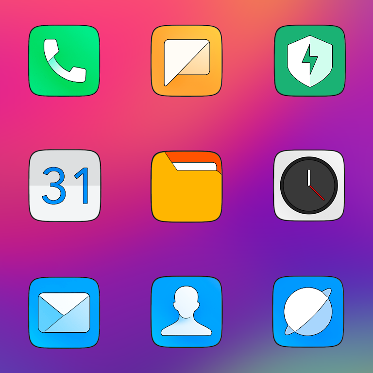 MIUl Carbon Icon Pack Mod Ảnh chụp màn hình 2