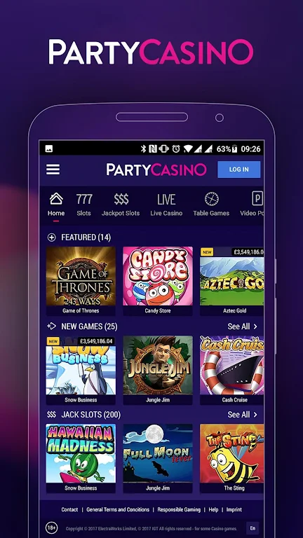 PartyCasino Casino: Roulette, Blackjack, & Slots Скриншот 1