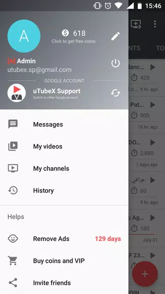 uTubeX - Views, subs, likes and comments exchange Tangkapan skrin 1