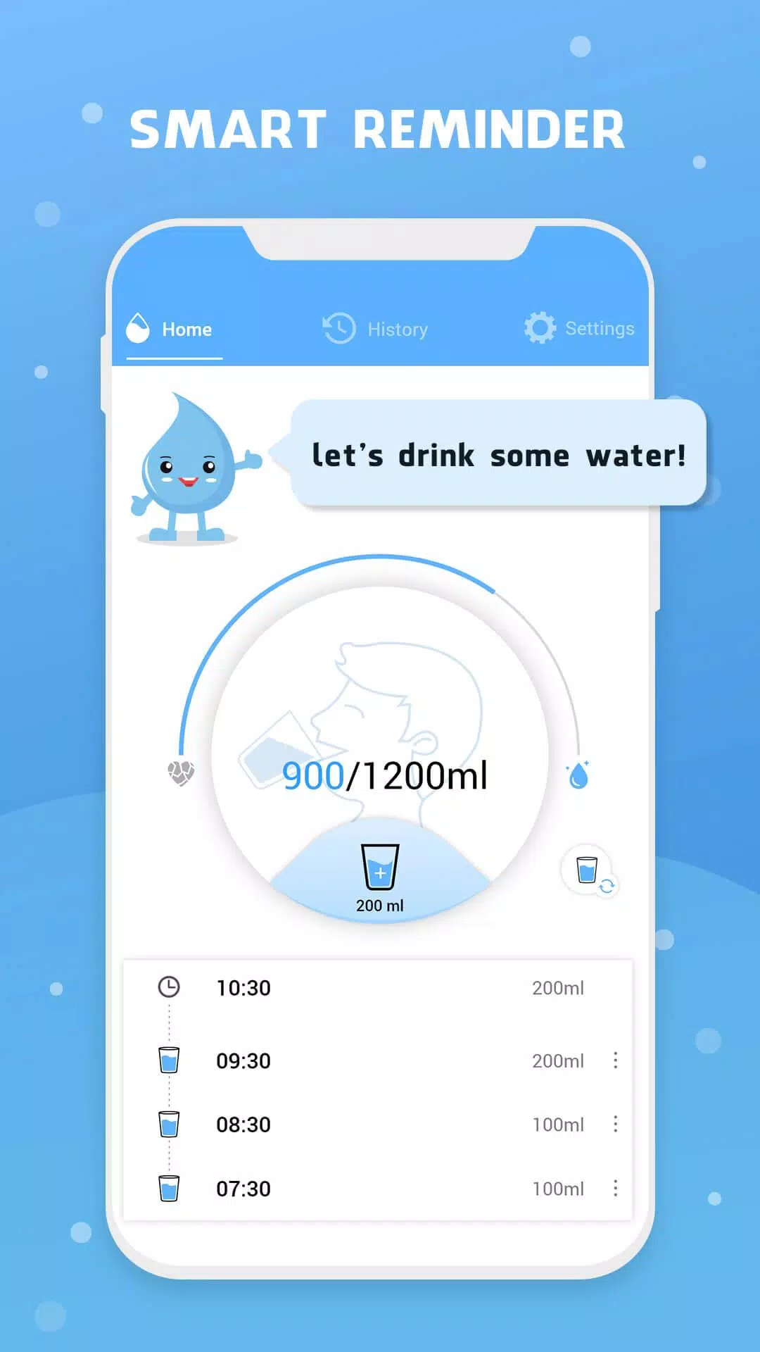 Schermata Water Reminder - Remind Drink 1