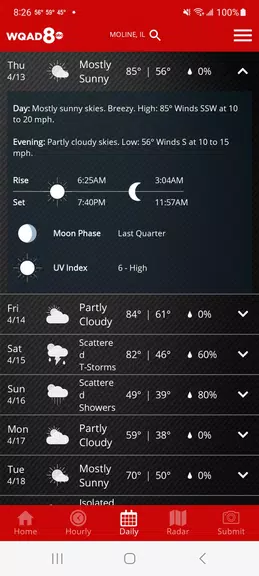 WQAD Storm Track 8 Weather Schermafbeelding 3