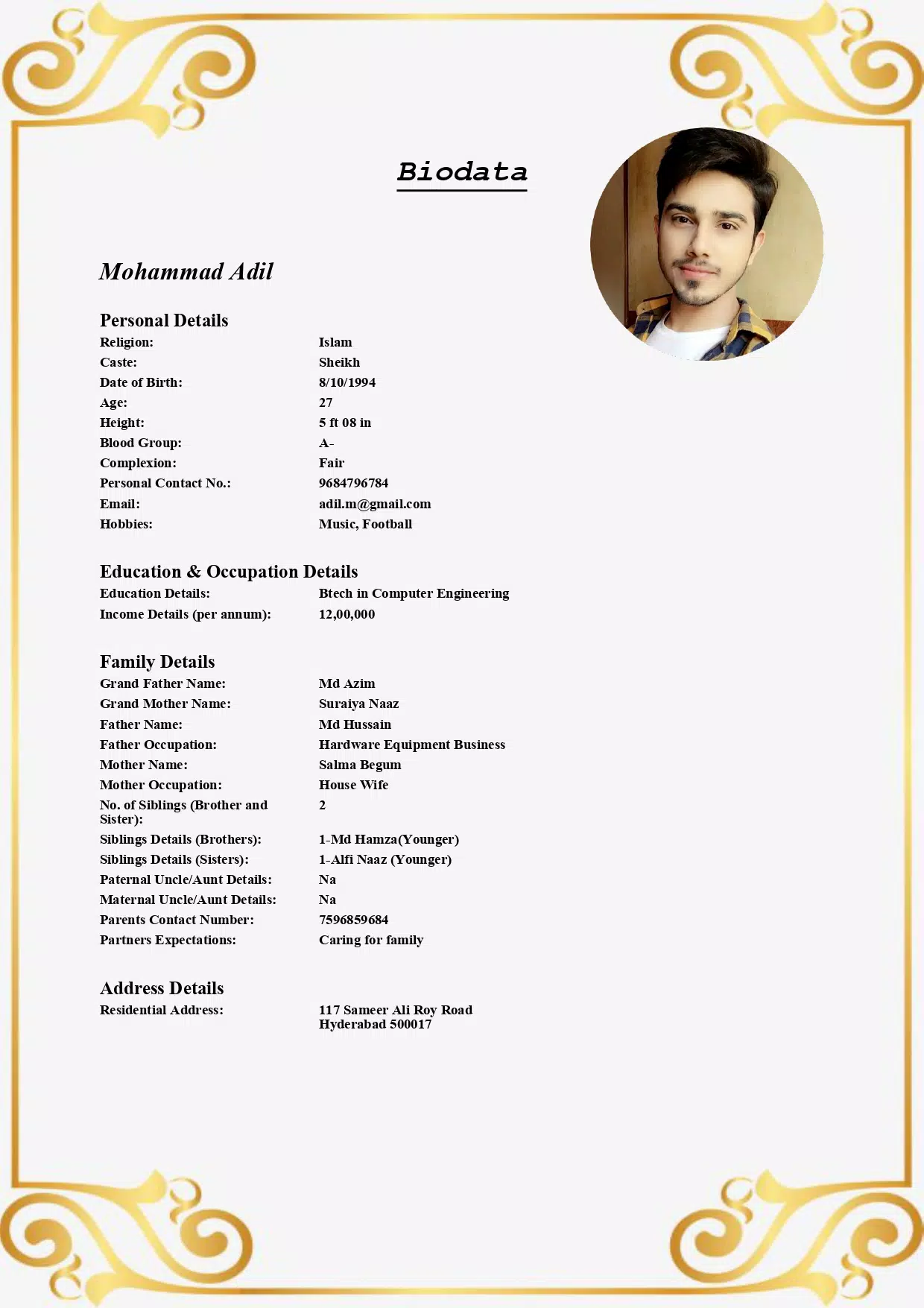 Muslim Marriage Biodata Maker スクリーンショット 3