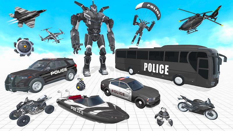 Police Bus Robot Bike Games ဖန်သားပြင်ဓာတ်ပုံ 3