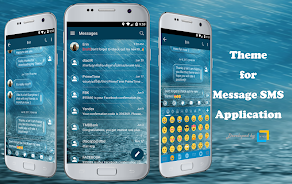 SMS Messages Bubble Rain Theme Screenshot 1