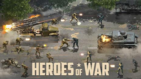 Heroes of War: Idle army game Captura de pantalla 1