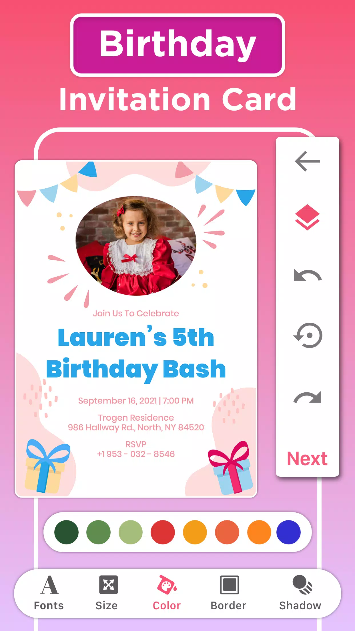 Invitation maker & Card Design Screenshot 3