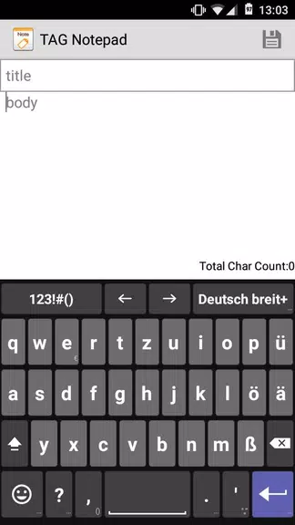 German for AnySoftKeyboard ภาพหน้าจอ 1