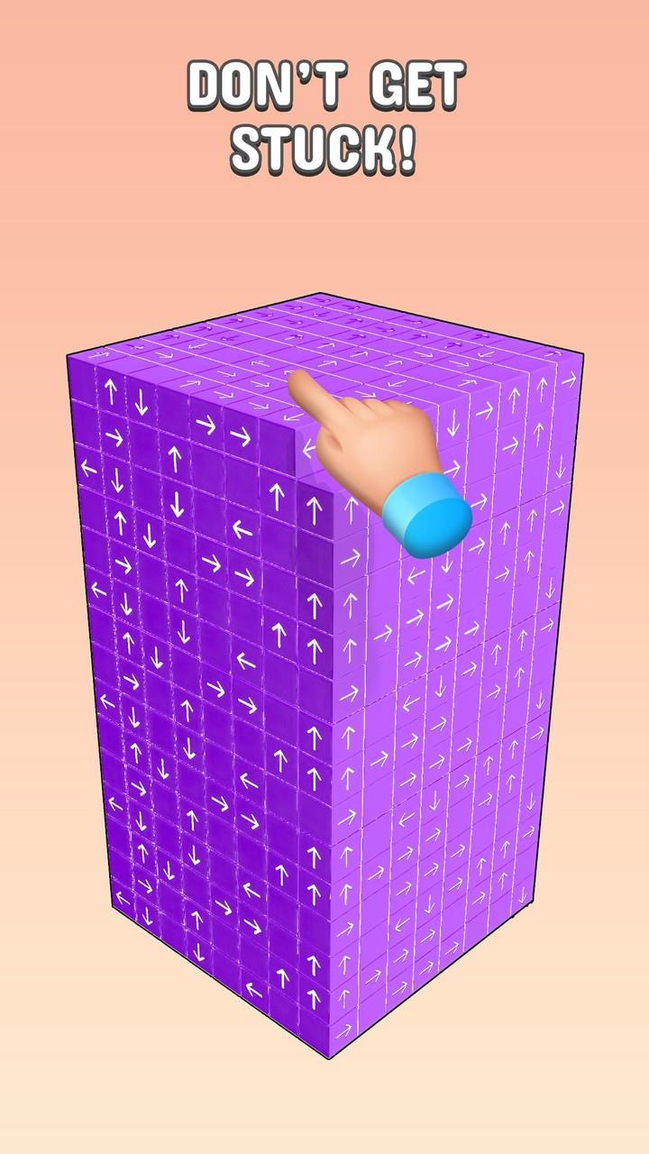 Tap to Unblock 3d Cube Away ภาพหน้าจอ 2