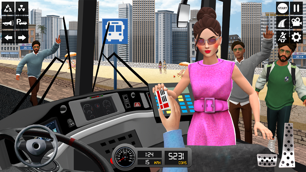 Driving Simulator 3d Bus Games Captura de tela 1