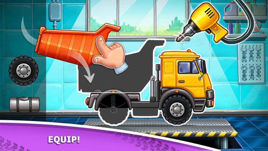 Kids truck games Build a house Captura de pantalla 1