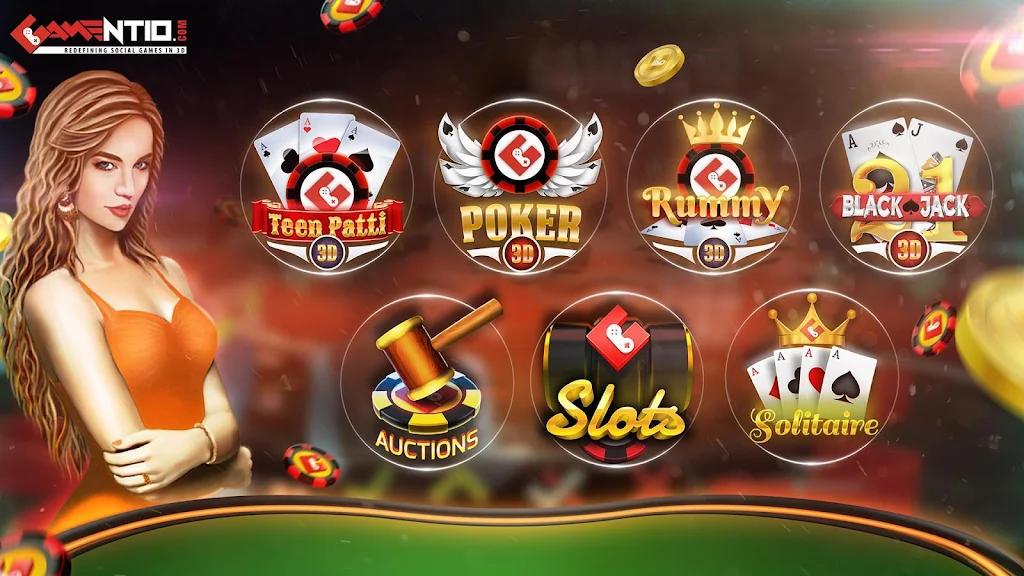 Gamentio 3D: Poker Teenpatti R應用截圖第1張