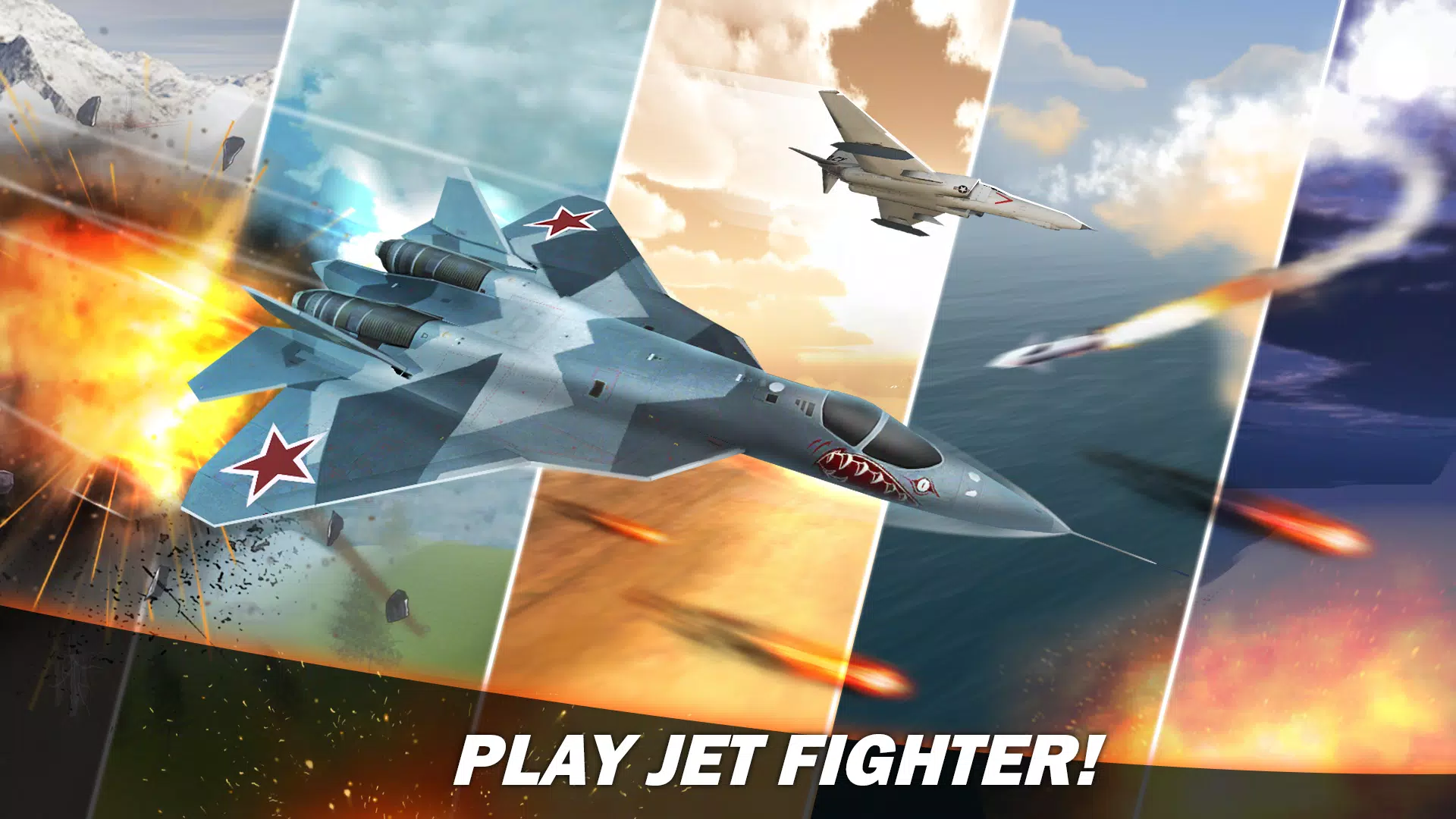 Jet Fighter Airplane Racing Скриншот 1