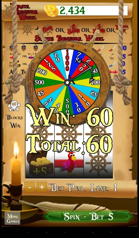 Pirate Treasure Wheel Ảnh chụp màn hình 2