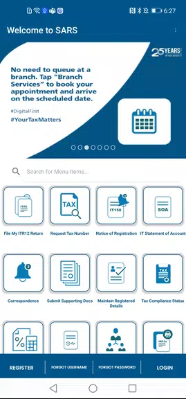 SARS Mobile eFiling Captura de pantalla 3