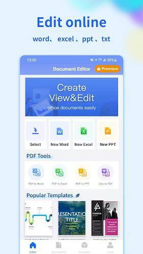 Document Editor:Word,Sheet,PDF Tangkapan skrin 1