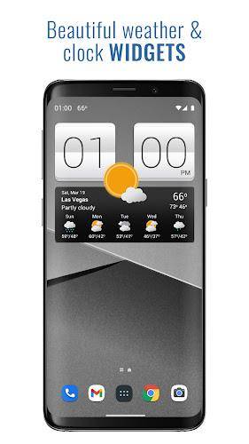 Sense V2 Flip Clock & Weather Скриншот 1