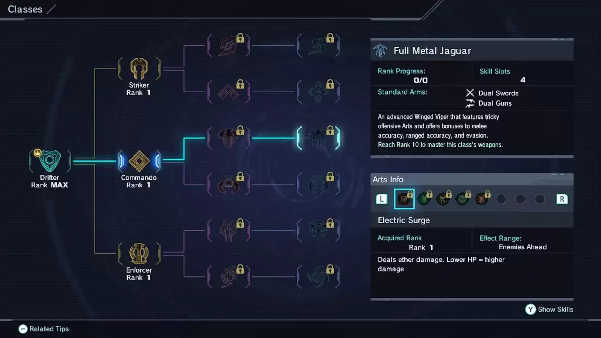 La opción de clase Jaguar de metal completo en Xenoblade Chronicles X
