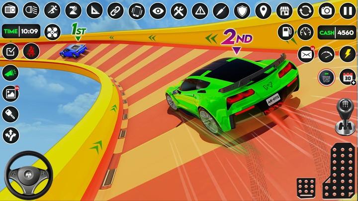 Ramp Car Stunt Racing-Car Game Ekran Görüntüsü 3