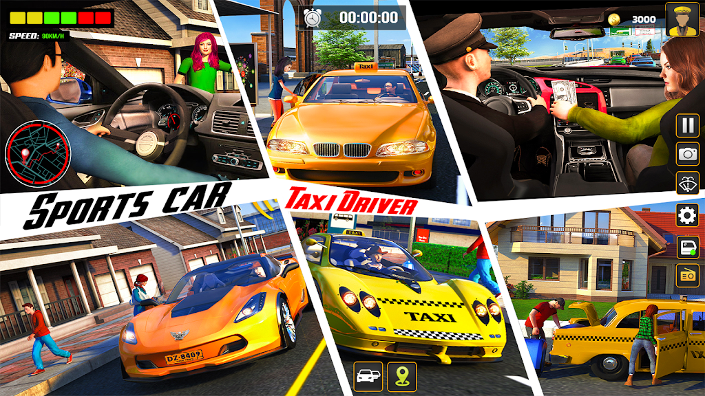 Schermata City Cab Driver Car Taxi Games 3