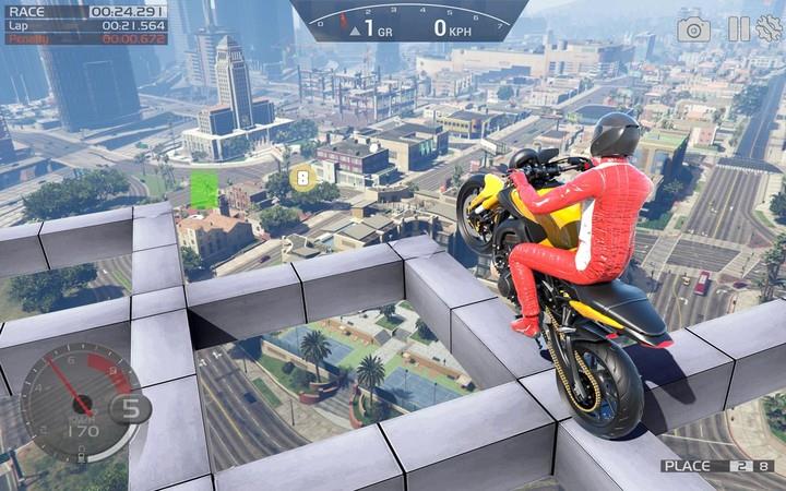 Crazy Stunt Rider GT Bike Game Capture d'écran 3