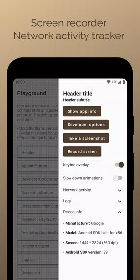 Beagle - Debug menu demo स्क्रीनशॉट 3