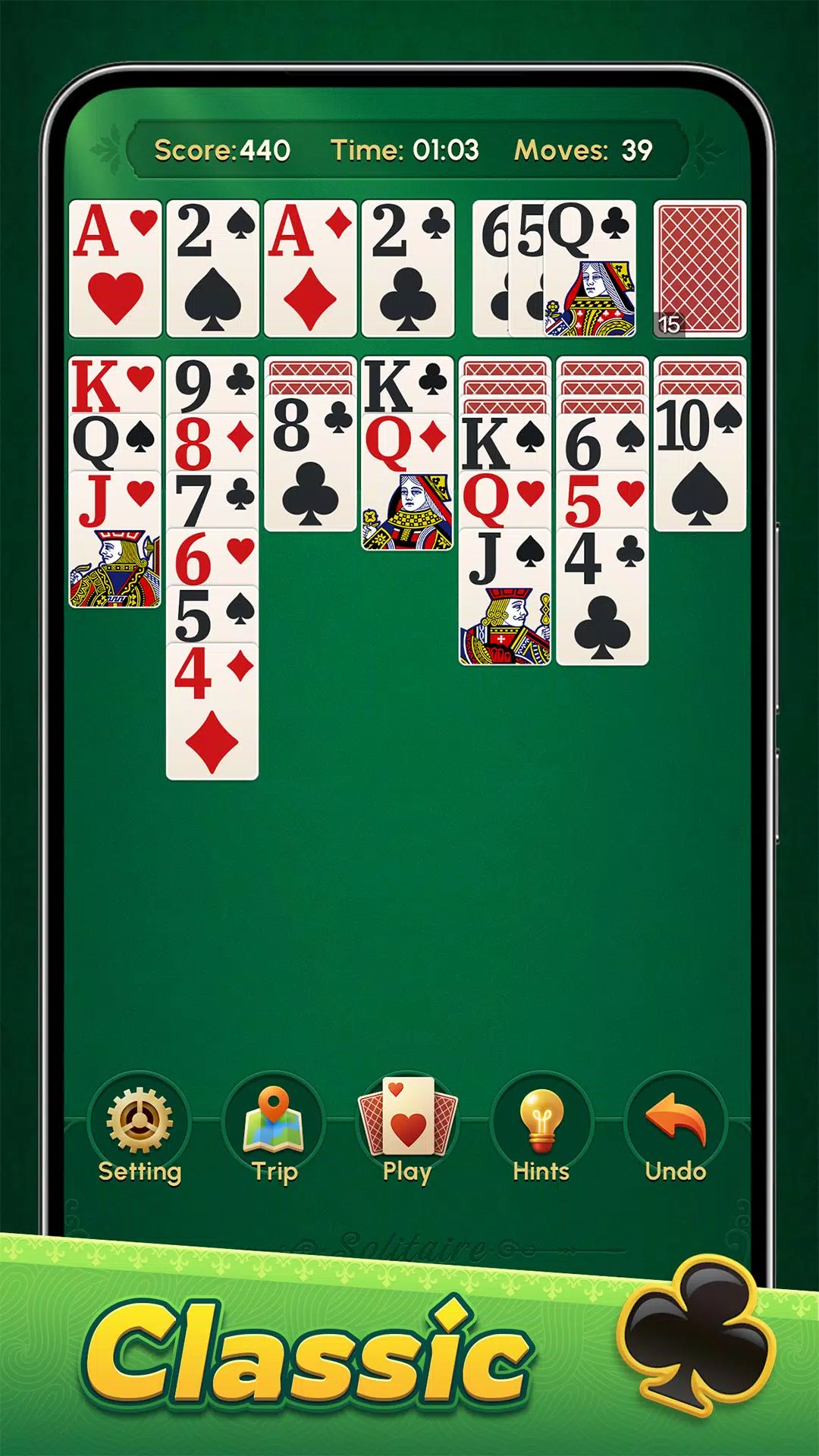 Classic Solitaire: Regal Card ภาพหน้าจอ 1