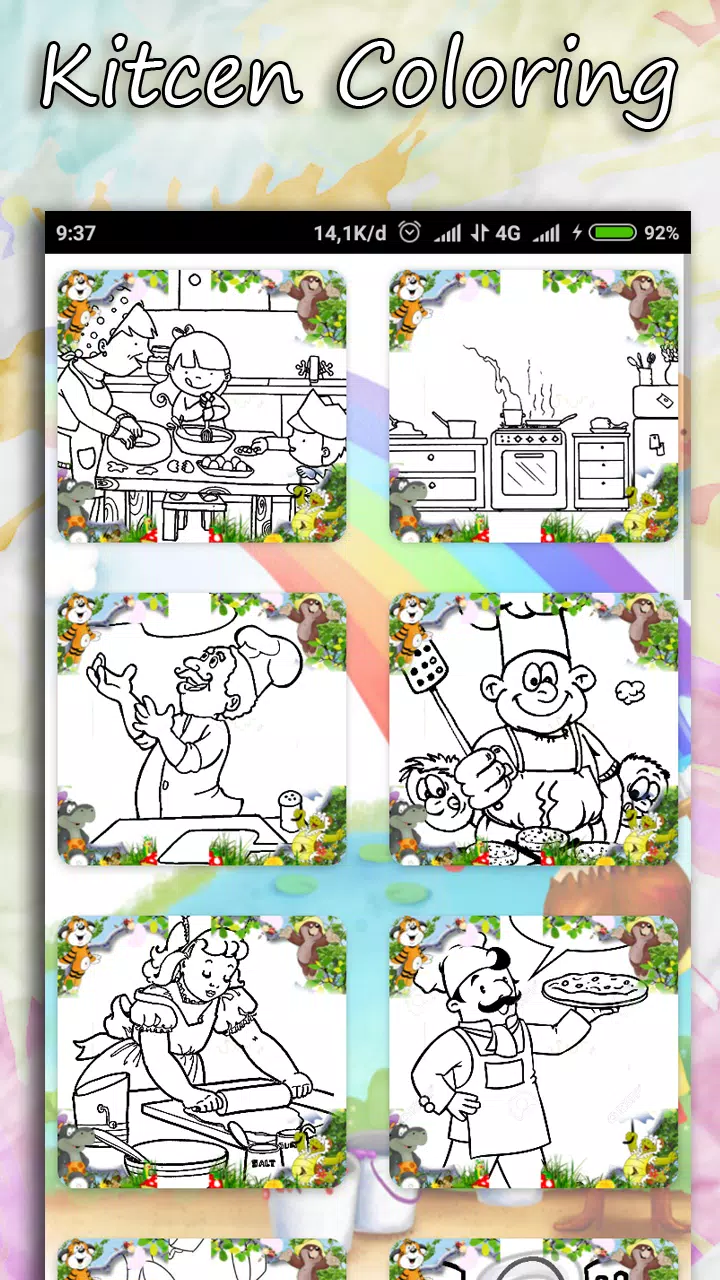 Coloring Kitchen Cooking page ภาพหน้าจอ 3