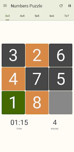 15 Number puzzle sliding game ภาพหน้าจอ 3